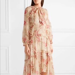 Zimmermann floral silk chiffon dress, great condition. Brand Size 2, can fit 1